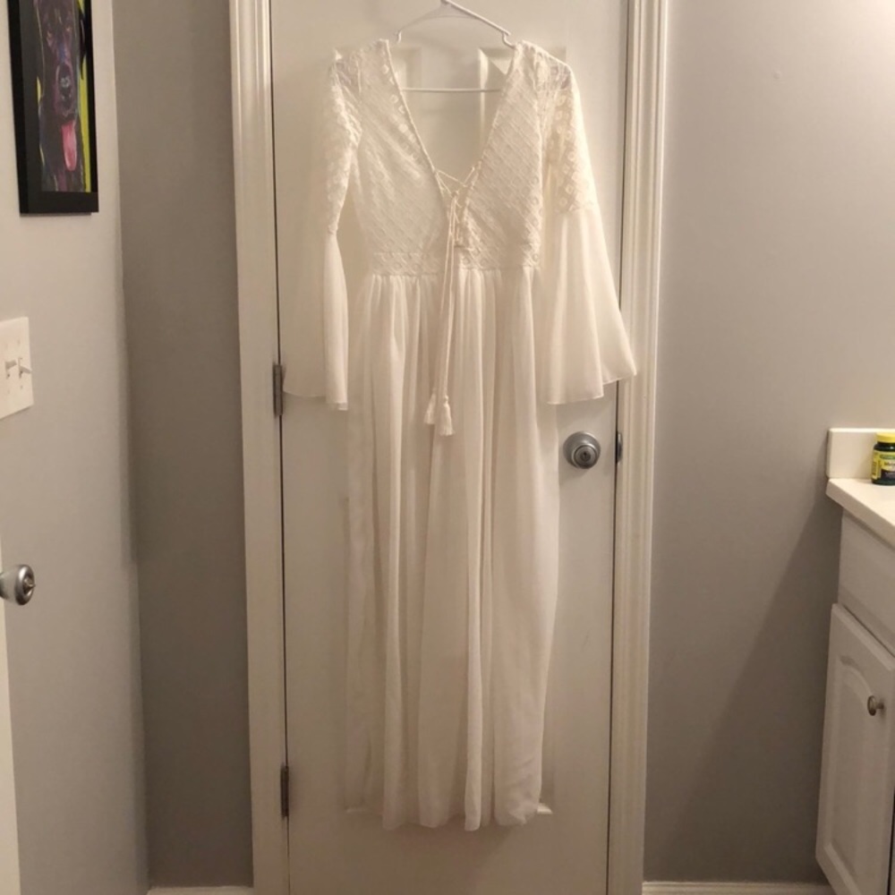 Bohemian White Maxi Dress